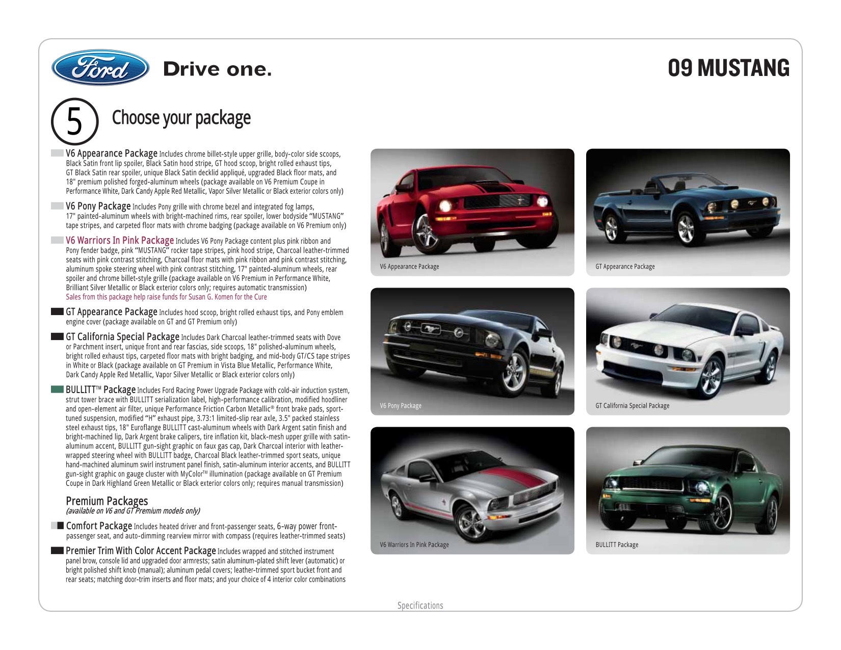 2009 Ford Mustang Brochure Page 1